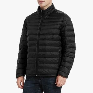Cole Haan Black Packable Lightweight Premium Down Puffer